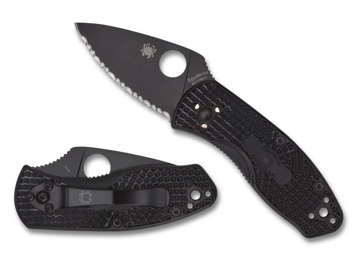 Best Spyderco Ambitious Lightweight Black Blade Spyderedge