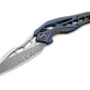 Best WE Knife Arrakis Damascus Blue