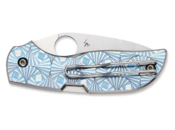 Hot Spyderco Chaparral Stepped Titanium Blue