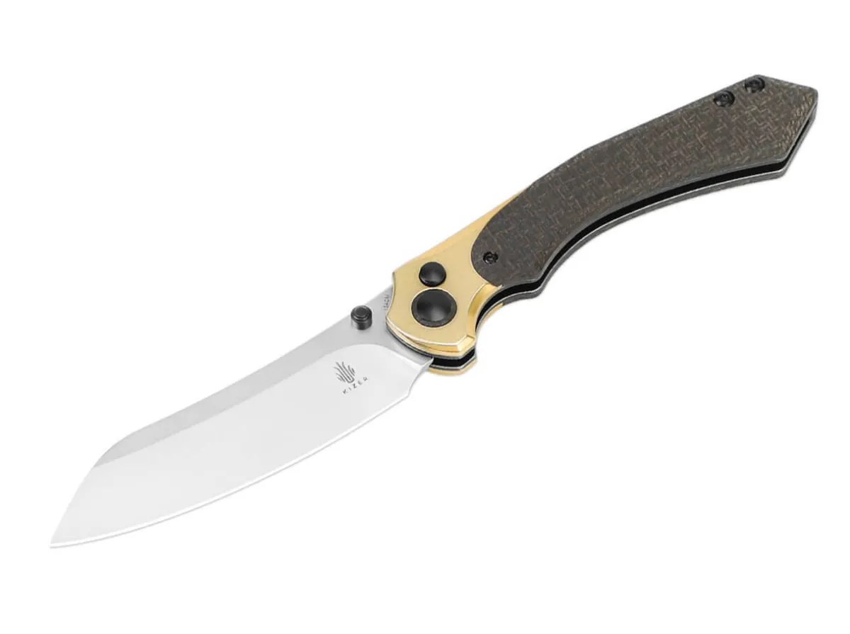 New Kizer Clairvoyant 154Cm Brass Micarta Black