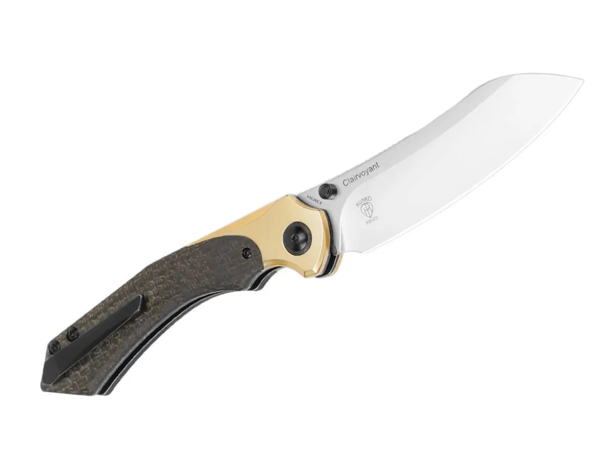New Kizer Clairvoyant 154Cm Brass Micarta Black