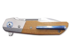 Hot MKM Clap Micarta Brown Titanium Bolster