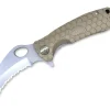 New Honey Badger Claw Small Tan Serrated