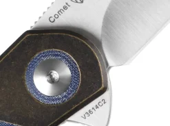 Discount Kizer Comet Brass Micarta Blue