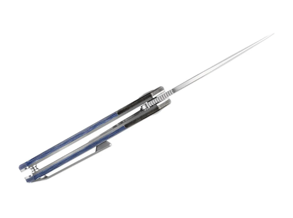 Discount Kizer Comet Brass Micarta Blue