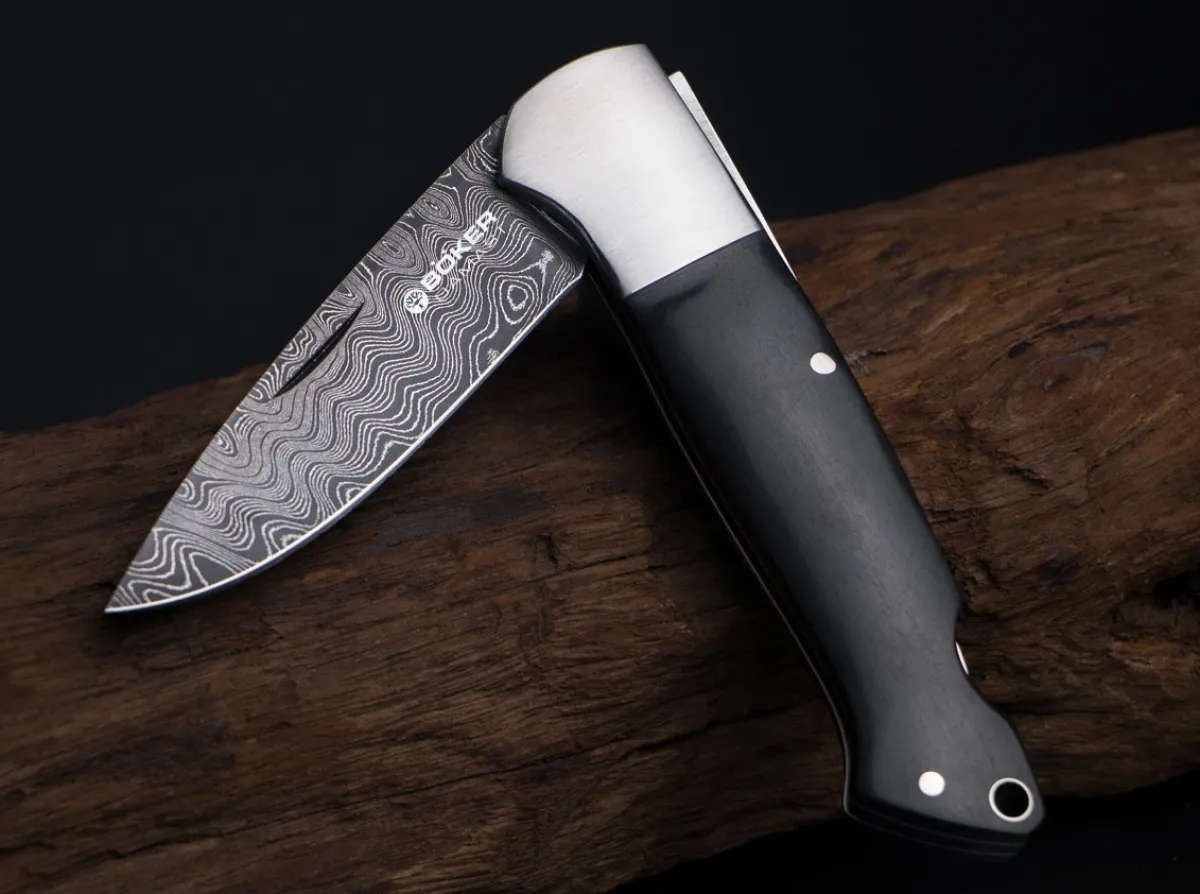 New Böker Manufaktur Solingen Davis Classic Hunter Damascus