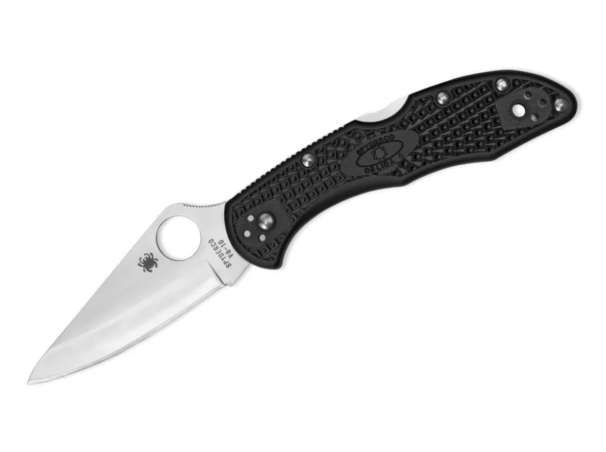 Online Spyderco Delica 4 Lightweight Black Plain