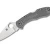 Hot Spyderco Delica 4 Lightweight Flat Ground Gray