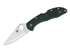 Discount Spyderco Delica 4 Lightweight Flat Ground Racing Green