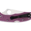 Outlet Spyderco Delica 4 Lightweight Flat Ground Purple