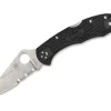Spyderco Delica 4 Lightweight Thin Blue Line Combination
