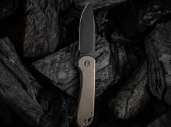 Sale WE Knife Elementum Titanium Bronze