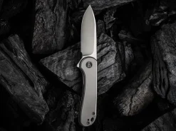 Discount WE Knife Elementum Titanium Silver