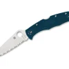 Outlet Spyderco Endura 4 Lightweight K390 Serrated Blue