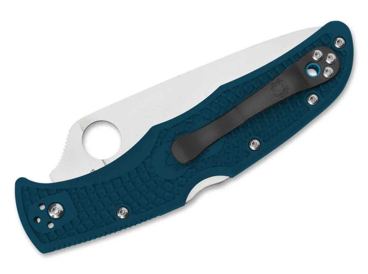 Outlet Spyderco Endura 4 Lightweight K390 Serrated Blue