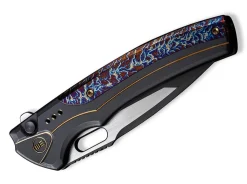 Best WE Knife Exciton Black Flamed Titanium Ltd