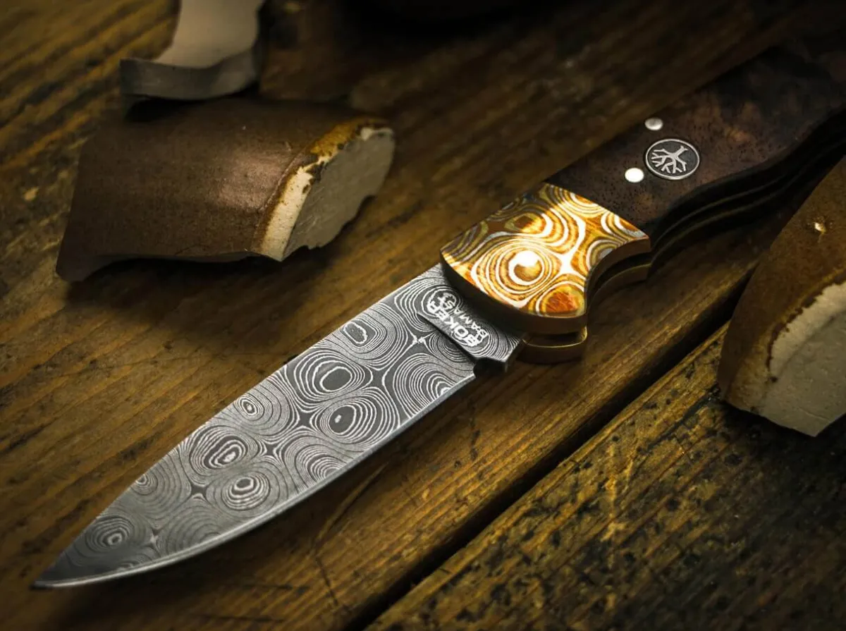 Hot Böker Manufaktur Solingen Folding Hunter Mokume Damascus