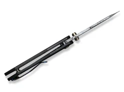 Clearance WE Knife High-Fin Titanium Black Hakkapella Damascus