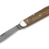 Hot Böker Manufaktur Solingen Hunters Knife Mono Damascus Curly Birch Brown