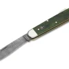 Böker Manufaktur Solingen Hunters Knife Mono Damascus Curly Birch Green