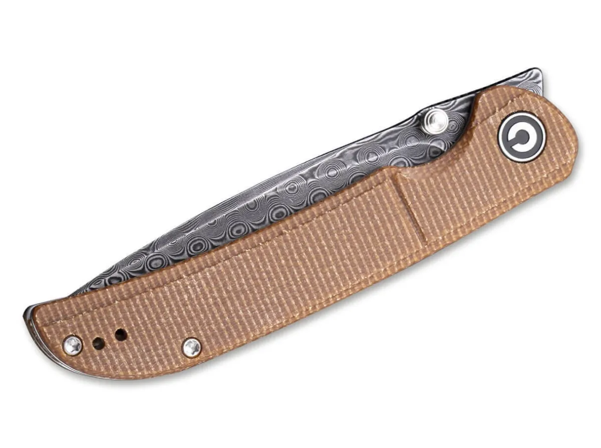 New CIVIVI Imperium Damascus Micarta Brown