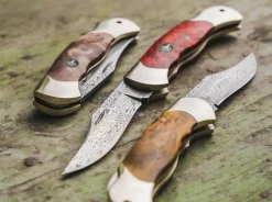 Online Böker Manufaktur Solingen Junior Scout Curly Birch Brown Damascus