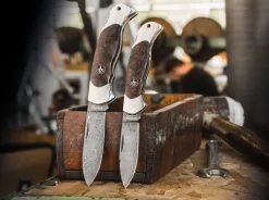 Sale Böker Manufaktur Solingen Junior Scout Spearpoint Curly Birch Damascus