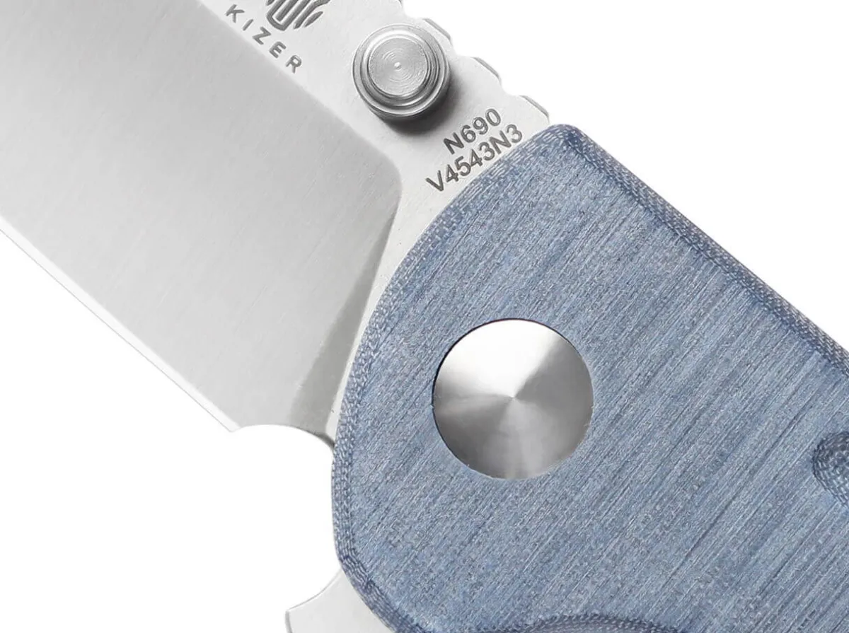 Kizer Justice Micarta Blue