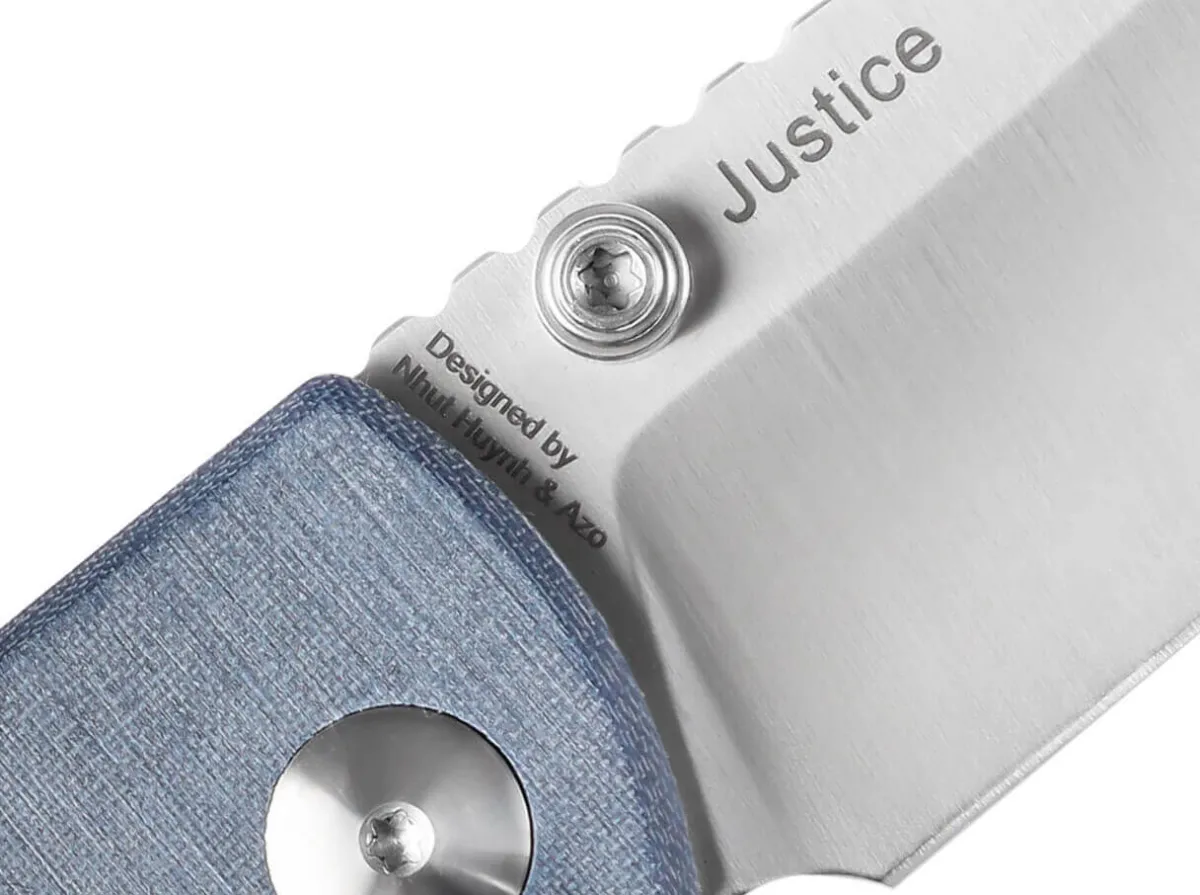 Kizer Justice Micarta Blue