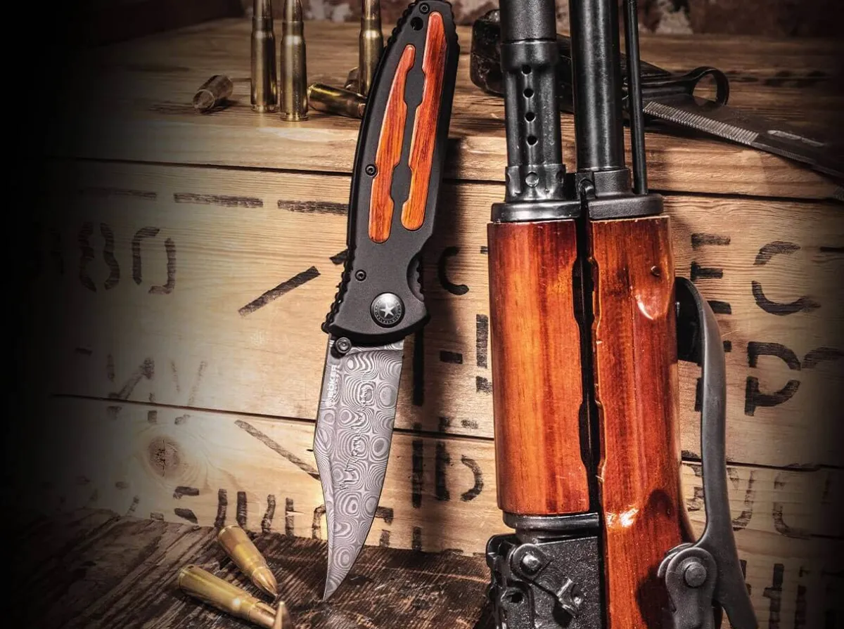 Clearance Böker Manufaktur Solingen Kalashnikov Bayonet Damascus