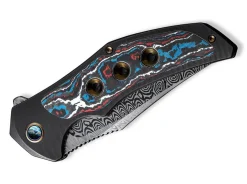 Online WE Knife Magnetron Black Nebula Fat Carbon Damascus