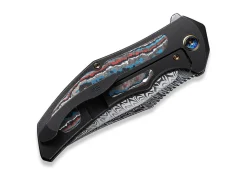 Online WE Knife Magnetron Black Nebula Fat Carbon Damascus