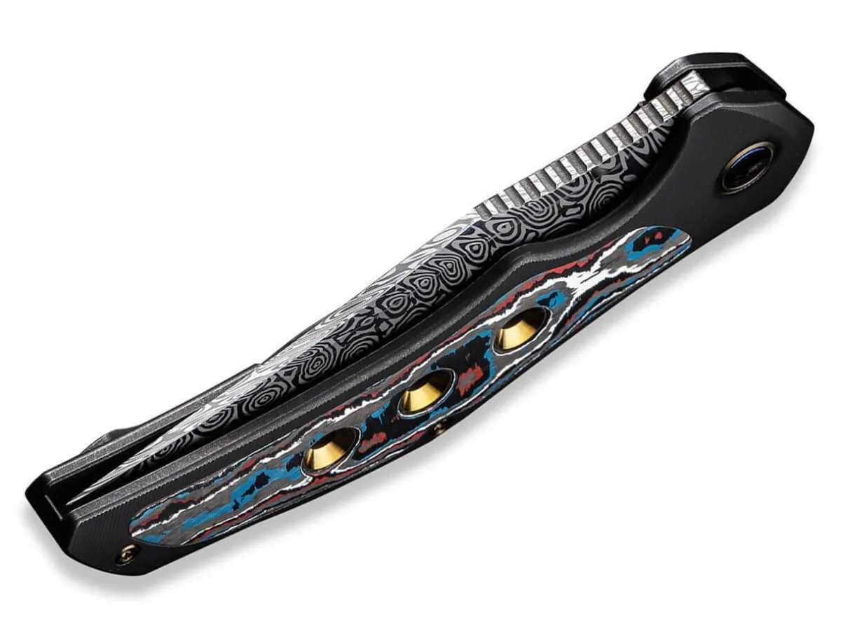 Online WE Knife Magnetron Black Nebula Fat Carbon Damascus