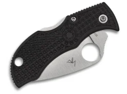 Online Spyderco Manbug Leaf Frn Black Spyderedge