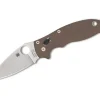 Best Spyderco Manix 2 G10 Brown Cpm 15V Sprint Run Plainedge
