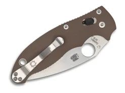 Best Spyderco Manix 2 G10 Brown Cpm 15V Sprint Run Plainedge