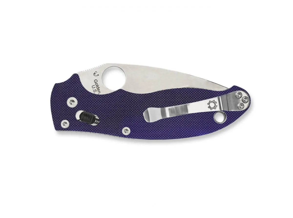Online Spyderco Manix 2 Plain Dark Blue