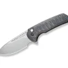 WE Knife Mini Malice Button Lock Tiger Stripe Flamed Titanium
