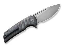 WE Knife Mini Malice Button Lock Tiger Stripe Flamed Titanium