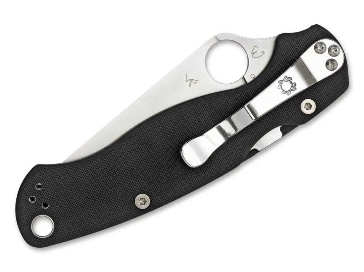 New Spyderco Para Military 2 Black G10 Left