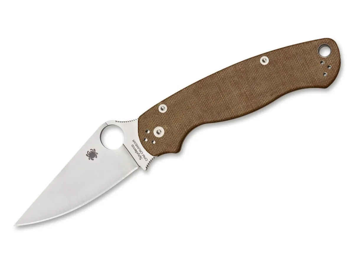 Sale Spyderco Para Military 2 Brown Micarta Cruwear