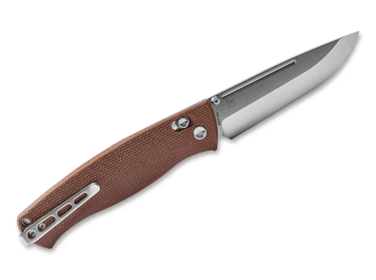 Discount Real Steel Pathfinder Folder Micarta Brown