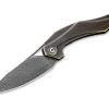 CIVIVI Plethiros Black Brass Damascus