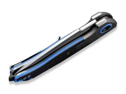 Outlet WE Knife Press Check Titanium G10 Black Blue Tanto
