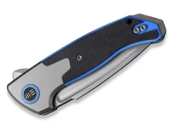 Outlet WE Knife Press Check Titanium G10 Black Blue Tanto