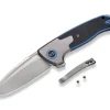 Best WE Knife Press Check Titanium G10 Black Blue Dp