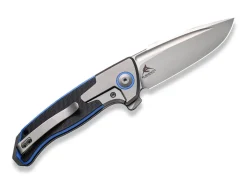 Best WE Knife Press Check Titanium G10 Black Blue Dp