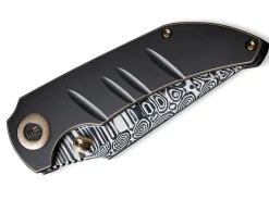 Sale WE Knife Riff-Raff Bronze & Black Titanium Damascus