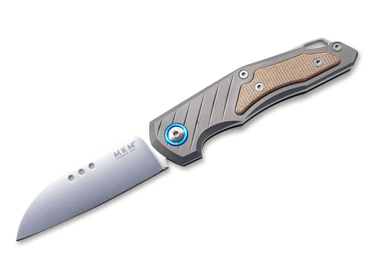 Hot MKM Root Titanium Natural Micarta