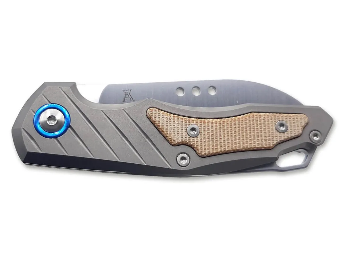 Hot MKM Root Titanium Natural Micarta